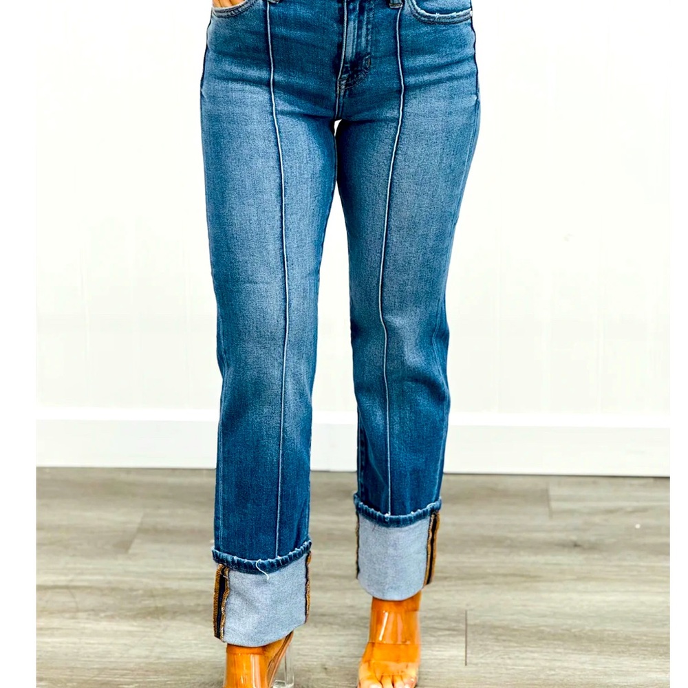 Risen Got To Be Me High Rise Straight Leg Jean